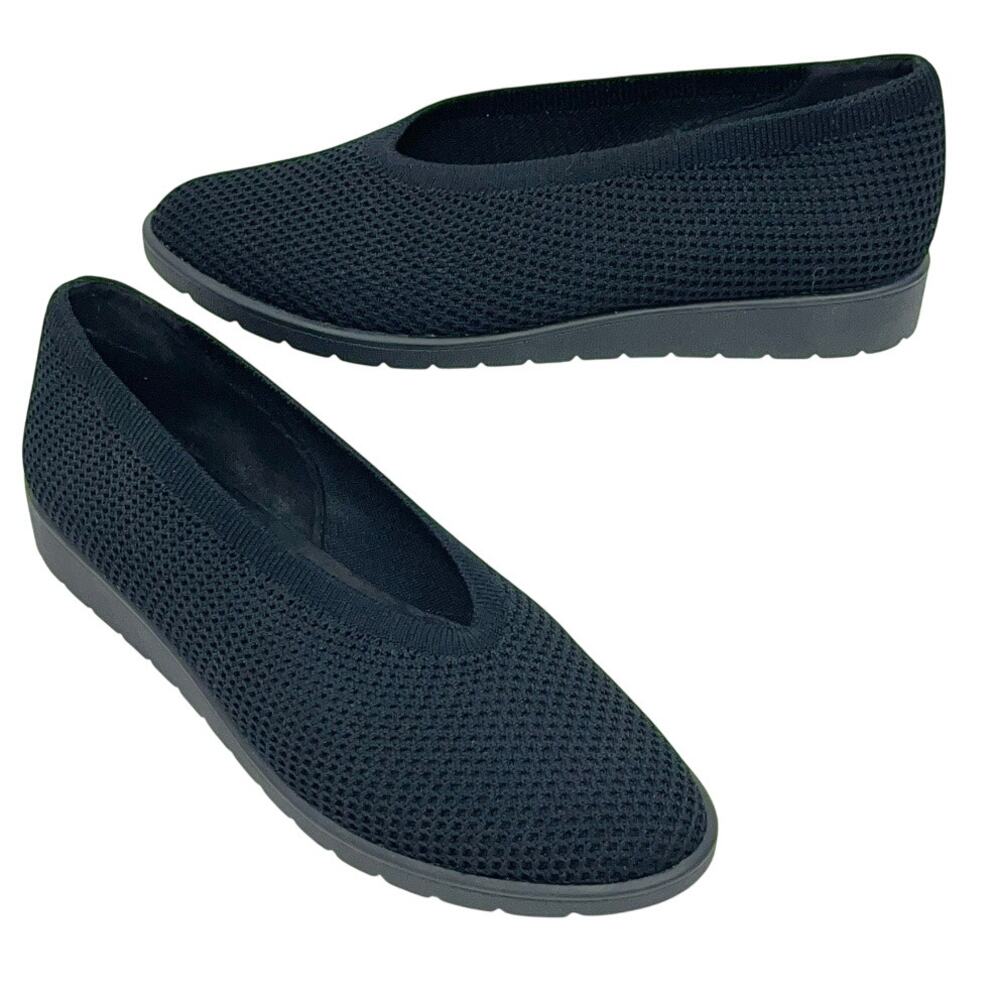 Eileen Fisher Heaven Stretch Knit Black Ballet Flat